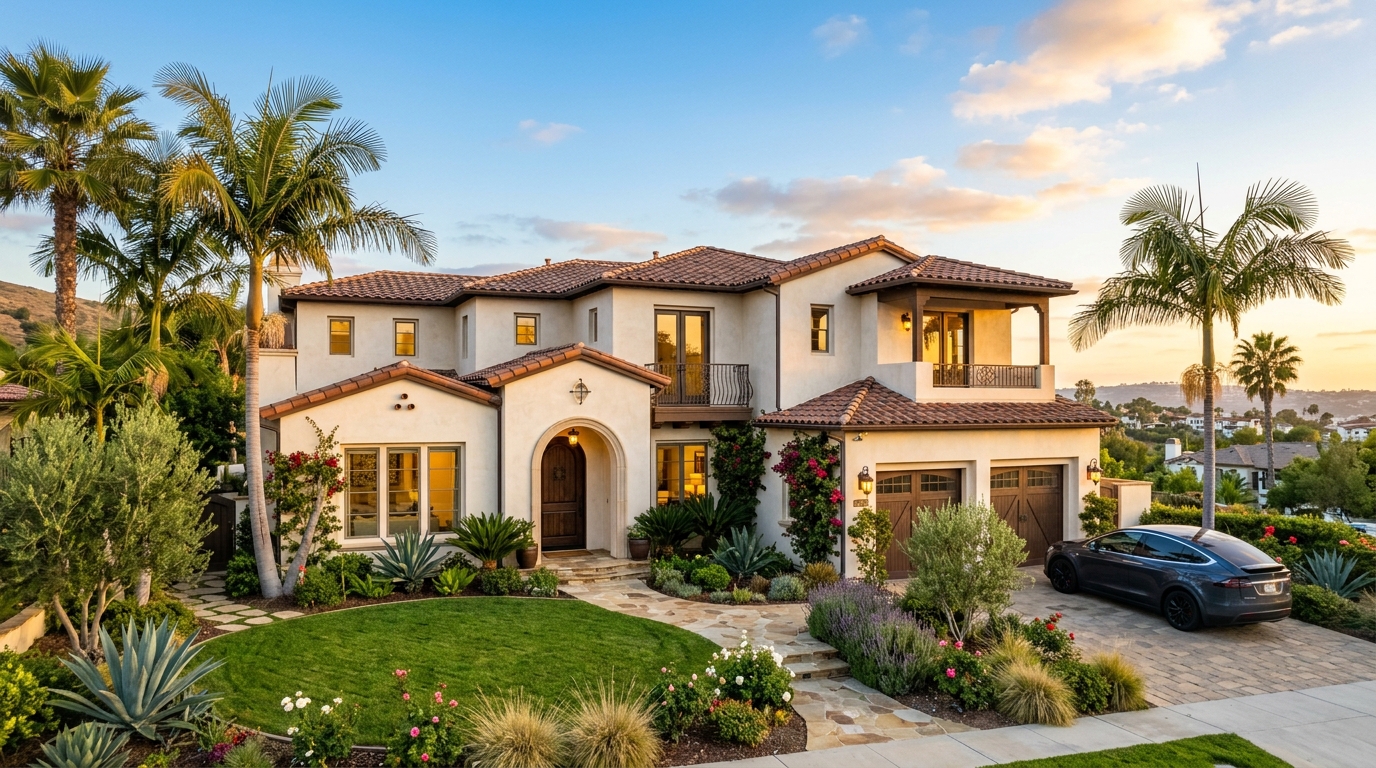 A beautiful Sacramento rental home at golden hour